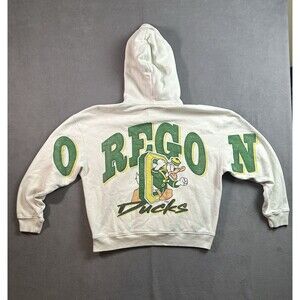 Hollister Oregon Ducks Disney Boxy Hooded Sweatshirt Size Large 90s Look Daffy
